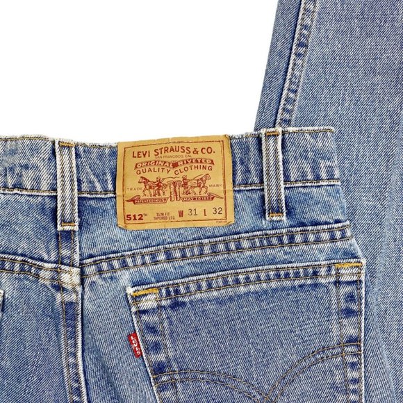Vintage Levi’s 512 Slim Fit Tapered 31 x32 1994 High Rise Light Wash Women Jeans - Picture 8 of 10